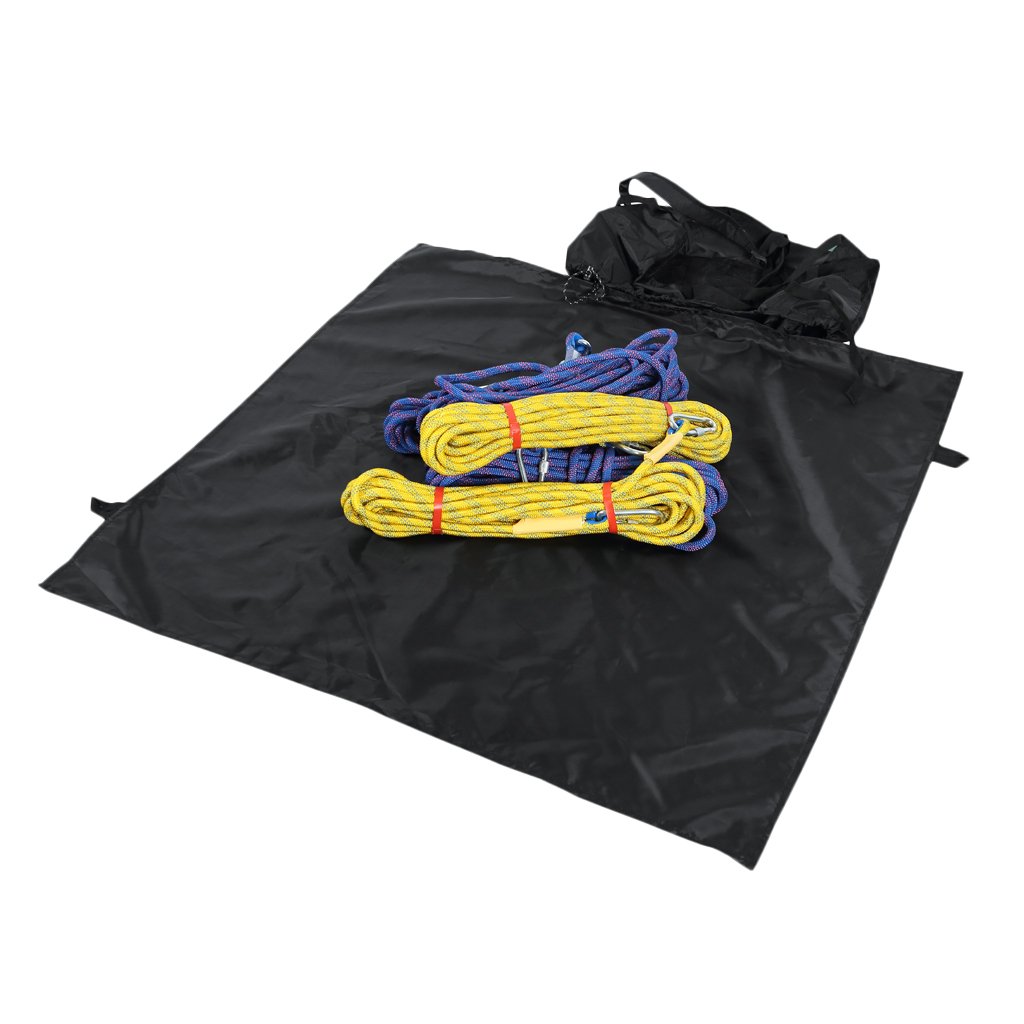 CALANDIS® Folding Nylon Rock Climbing Rope Bag Gear Equipment Holder Storage Black