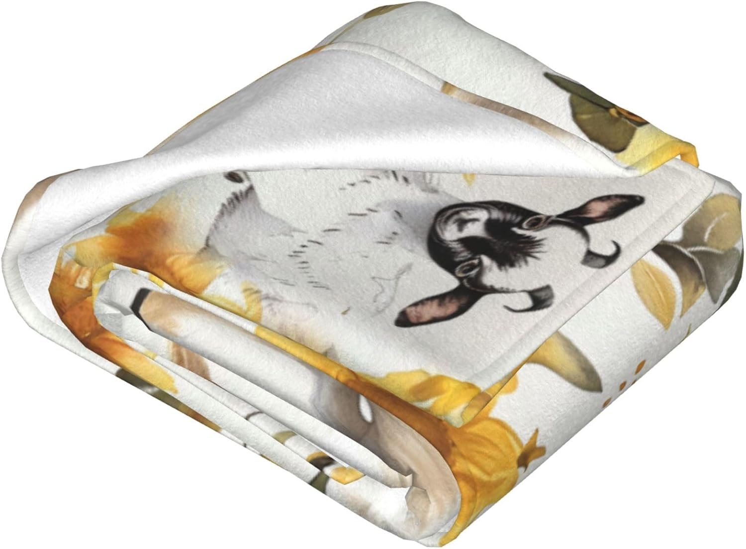 Goat Blanket Goat Sunflower Decor Animals Throw Blanket Gifts for Girls Boys Goat Lover Winter Couch Bedding Super Warm Soft Plush Lightweight Fleece Flannel Blanket for Kids Adult Men Women 50"X40" - Image 2