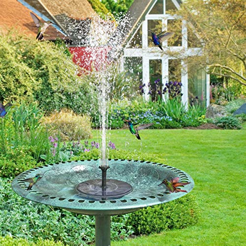 SOARAISE Solar Fountain with Battery Pack, 2.5W Powered Fountain Bird Bath Fountain Pump Free-Standing Outdoor Solar Panel Kits Water Pump for Birdbath, Garden, Pool, Pond - Thumbnail 5