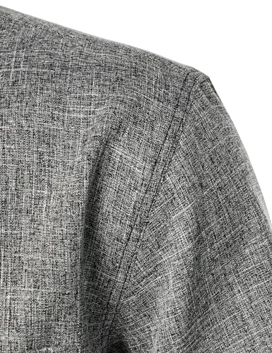 Mens Wrinkle Free Short Sleeve Button Down Shirts Texture Linen Shirts Casual Vacation Beach Summer Tops4