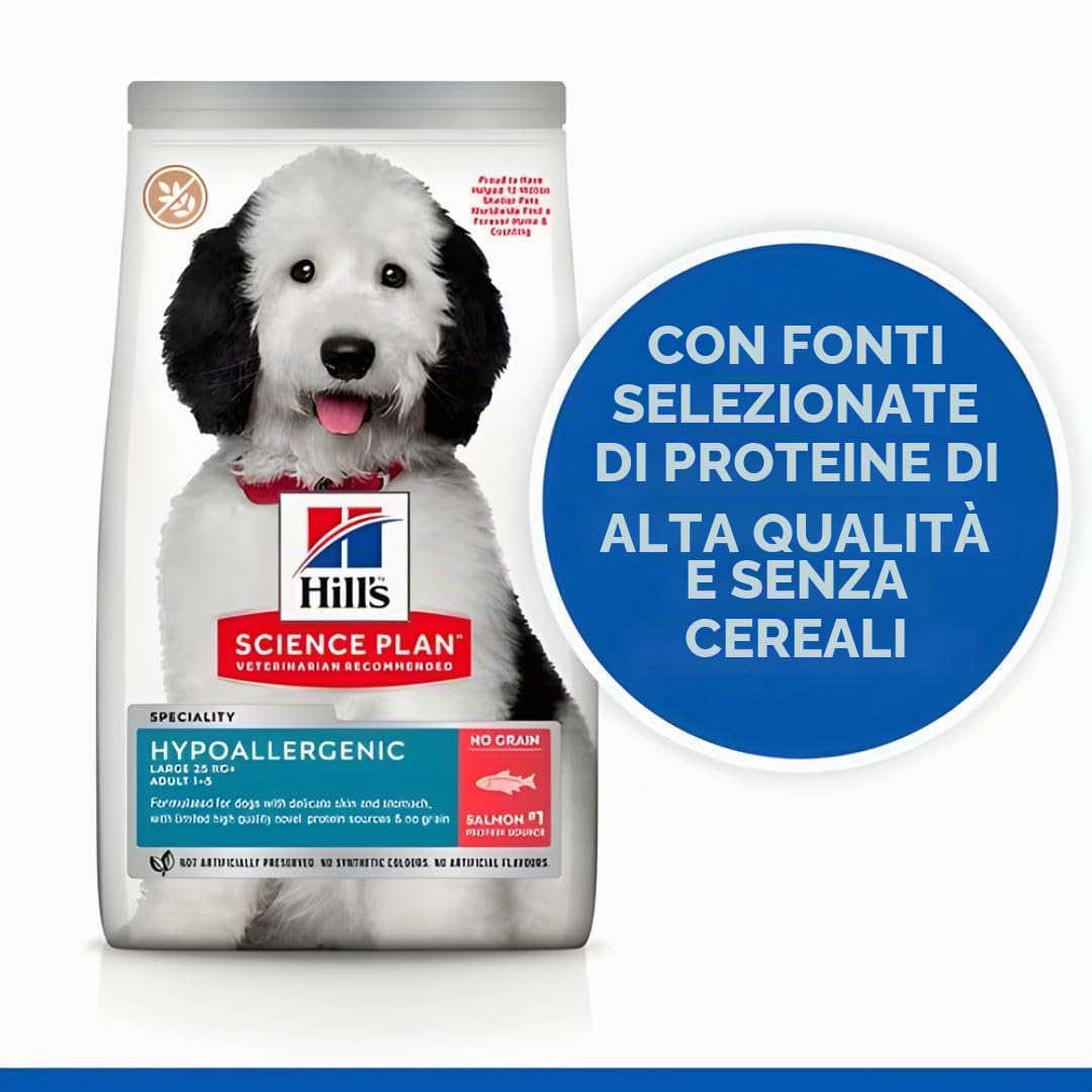 HILL'S ADULT CANINE HYPOALLERGENIC LARGE SALMONE 12 KG