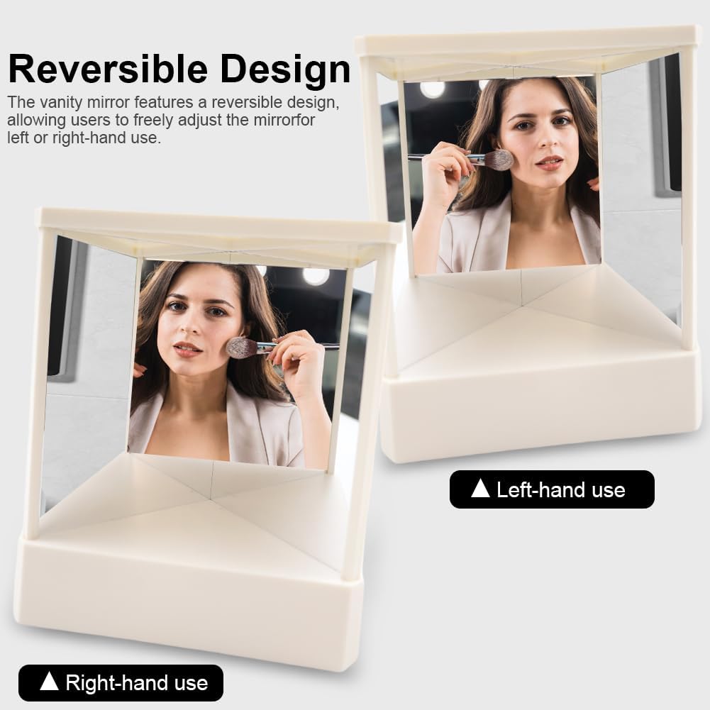 Non-Reversing Mirror, Real Mirror Non Reversing, True Image Reflection, Precision True Images Real Reflection, Precision Glass Viewing Angle, for Makeup Vanity & Beauty