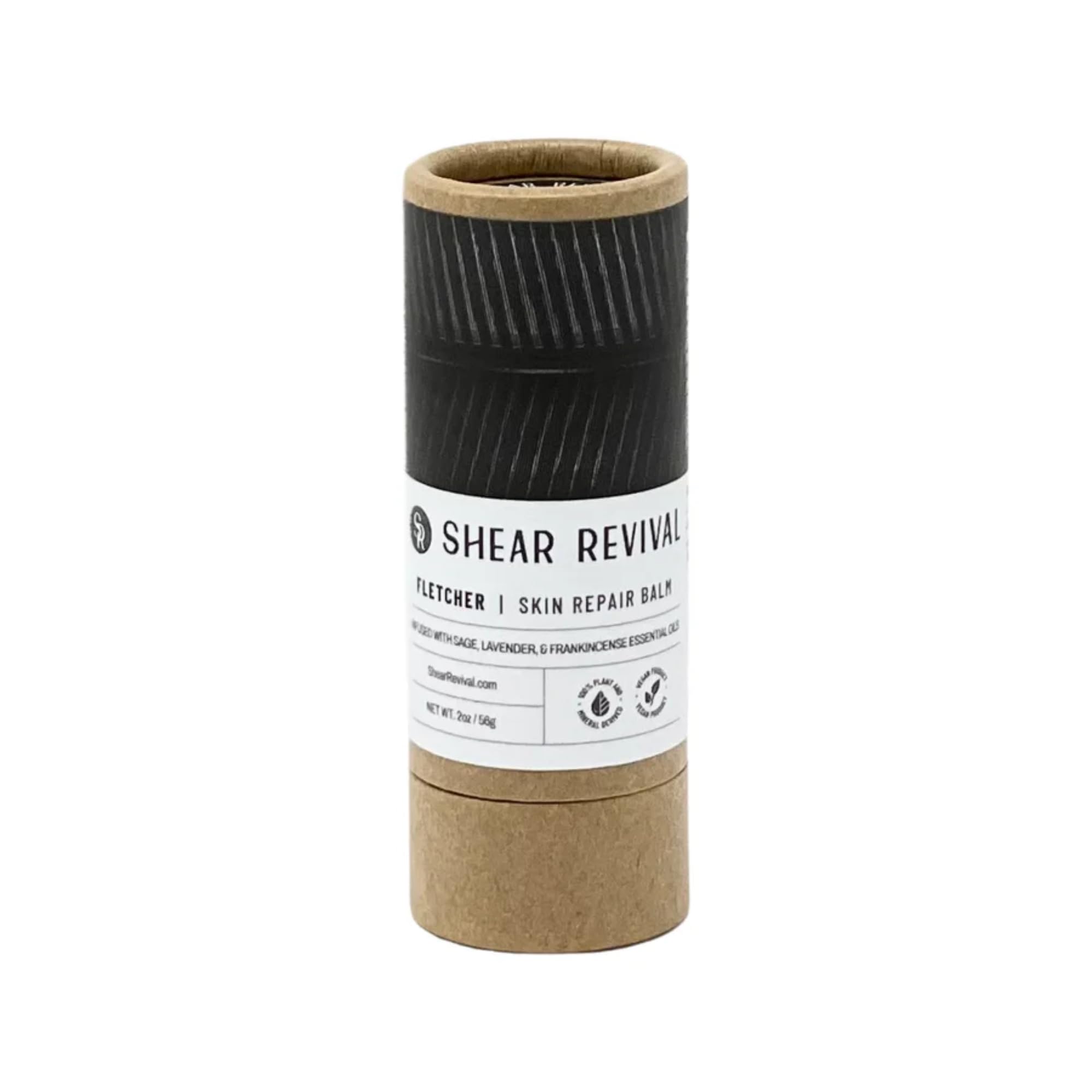 Shear Revival Fletcher Skin Repair Balm, Vegan Tattoo & Skincare Balm, Natural Eczema Treatment for Dry Irritated Skin