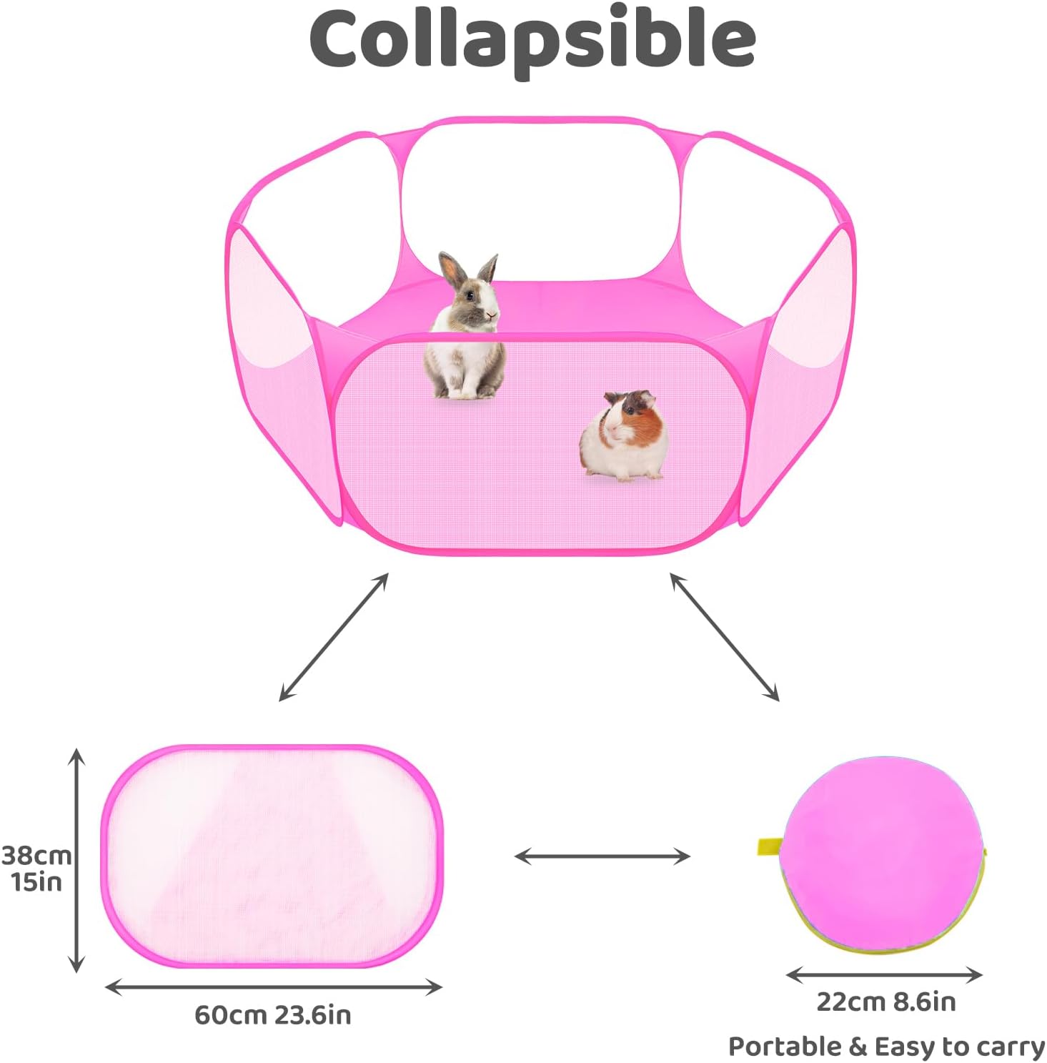 【Convenient Change】 Disposable animal pee pads, say goodbye to troublesome cleaning. Throw away as soon as you use it, bid farewell to the mess and give you a clean home. For small animals, guinea pig