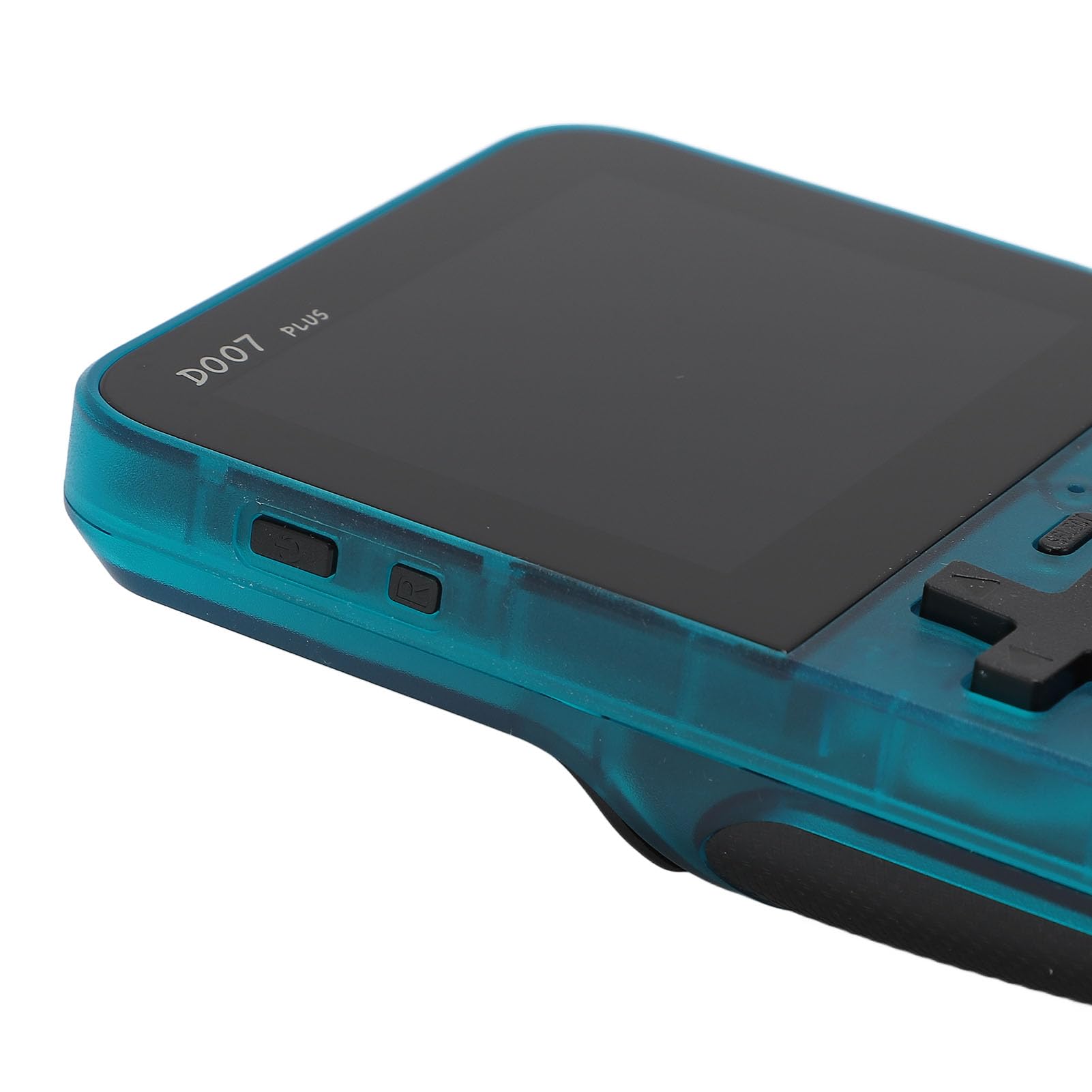 Generic Retro Handheld Console, 64 GB Mała Karta Pamięci Dual Joystick Handheld Console IPS Wyświetlacz do Podróży (Przezroczysty niebieski)