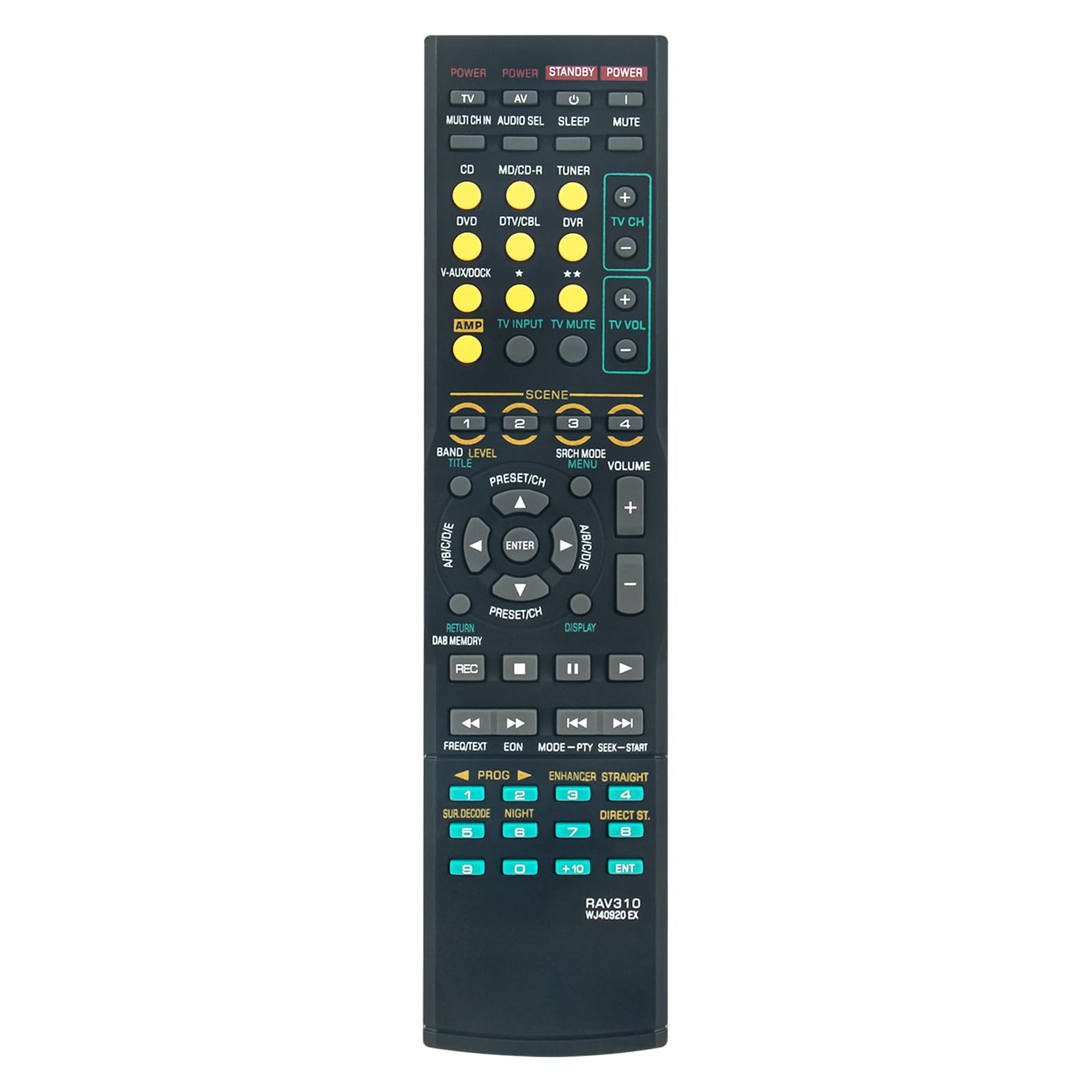 Télécommande RAV310 WJ40920EX pour réparer les commandes de votre Yamaha RX-V461DAB