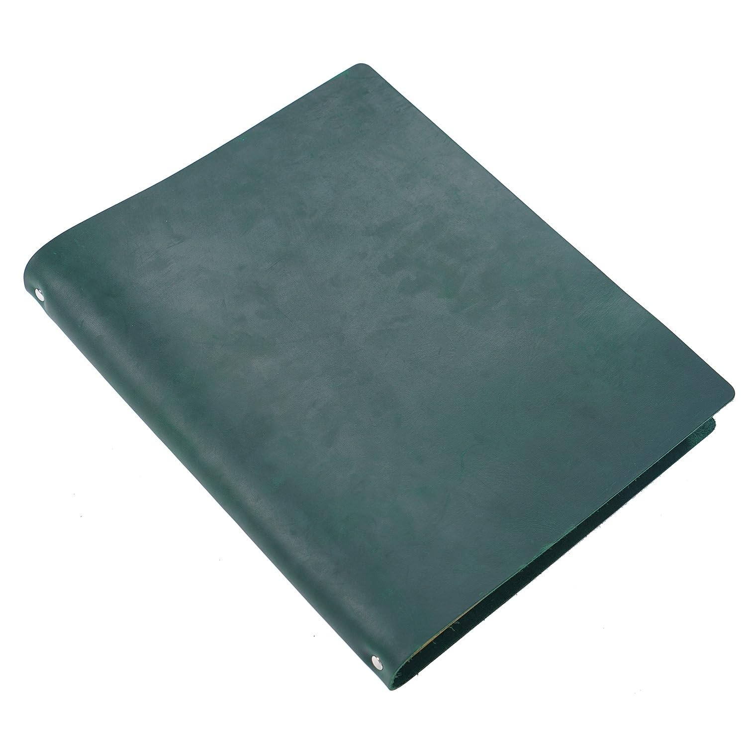 Leather A4 Loose Leaf Binder Notebook Cover Dark Green Vintage Japanese
