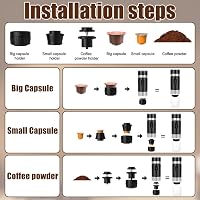 Cafetieră portabilă 3 în 1 Foreverup cu acumulator, espressor auto USB pentru cafea măcinată și capsule, ideală pentru camping și călătorii 3