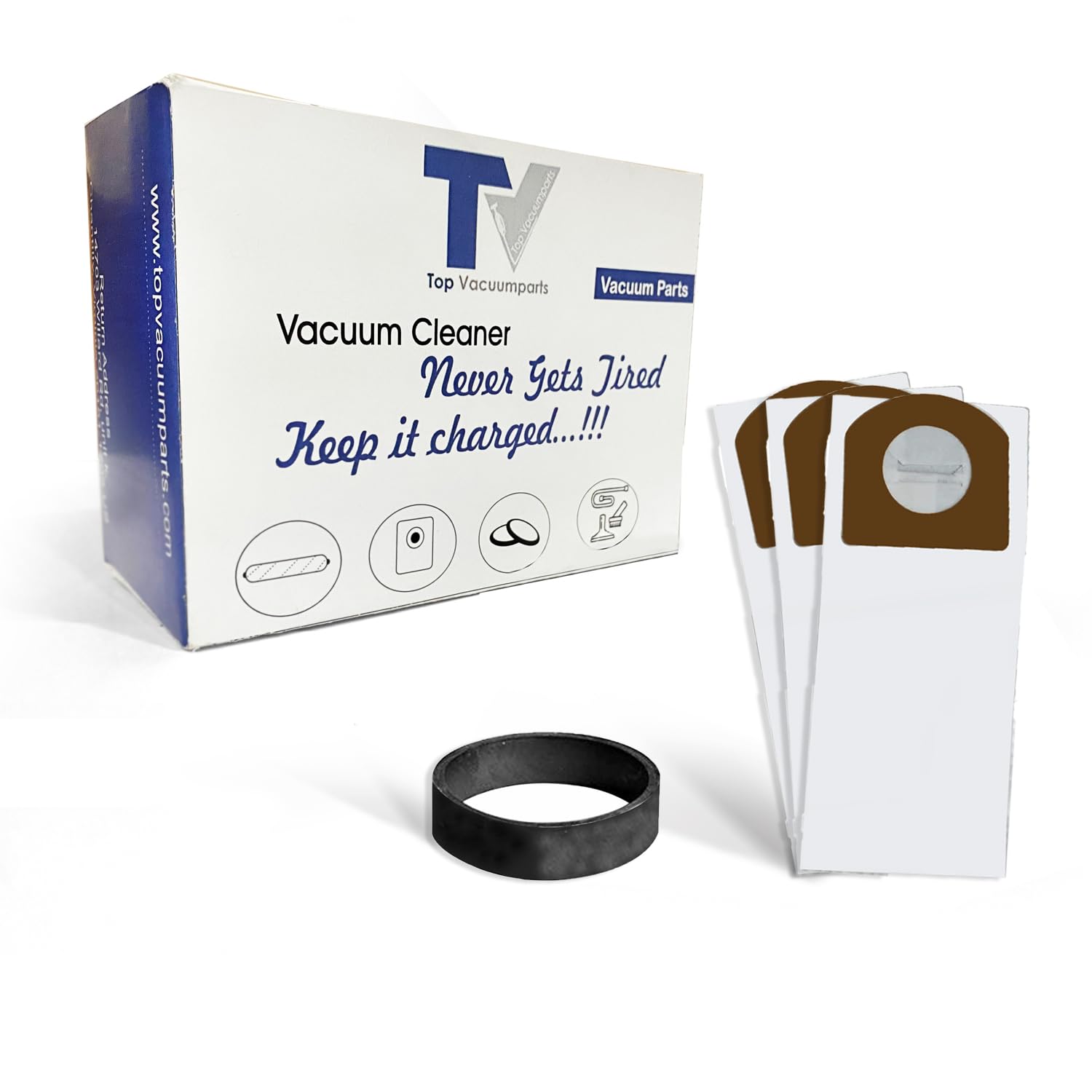 Replacement Part for Dirt Devil 08230C, 08230T Vacuum Cleaner Type G 3 Bags and Style 1 Flat Belt