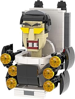 Skibidi Toilet Series Figures Model Building Blocks Toys - Upgraded Titan Speakerman (Infected) and Black Speakerwoman Reproducible Assembly Fun Educational Toys for Fans and Children (B)