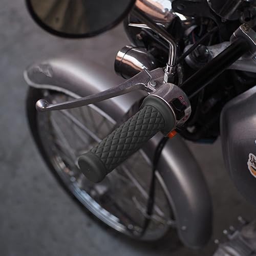 Miniatura 3 de 2 empuñaduras de mano para motocicleta, agarre universal vintage, barra de goma antideslizante para motocross, scooter Dirt Bike (78 pulgadas,