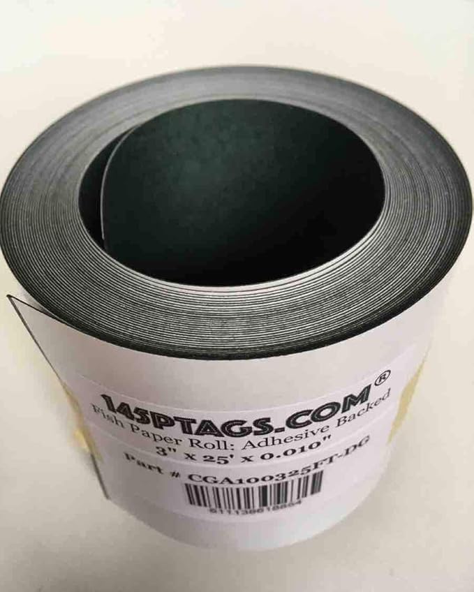 145P Tags Adhesive Backed Fish Paper Roll 3" x 25' x 0.010