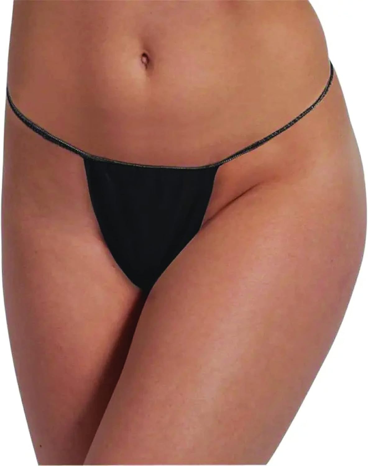 ForPro Professional Collection Disposable Bikini Panties, Non-Woven Underwear, Individually-Wrapped, One Size Fits Most, Black, 50-Count