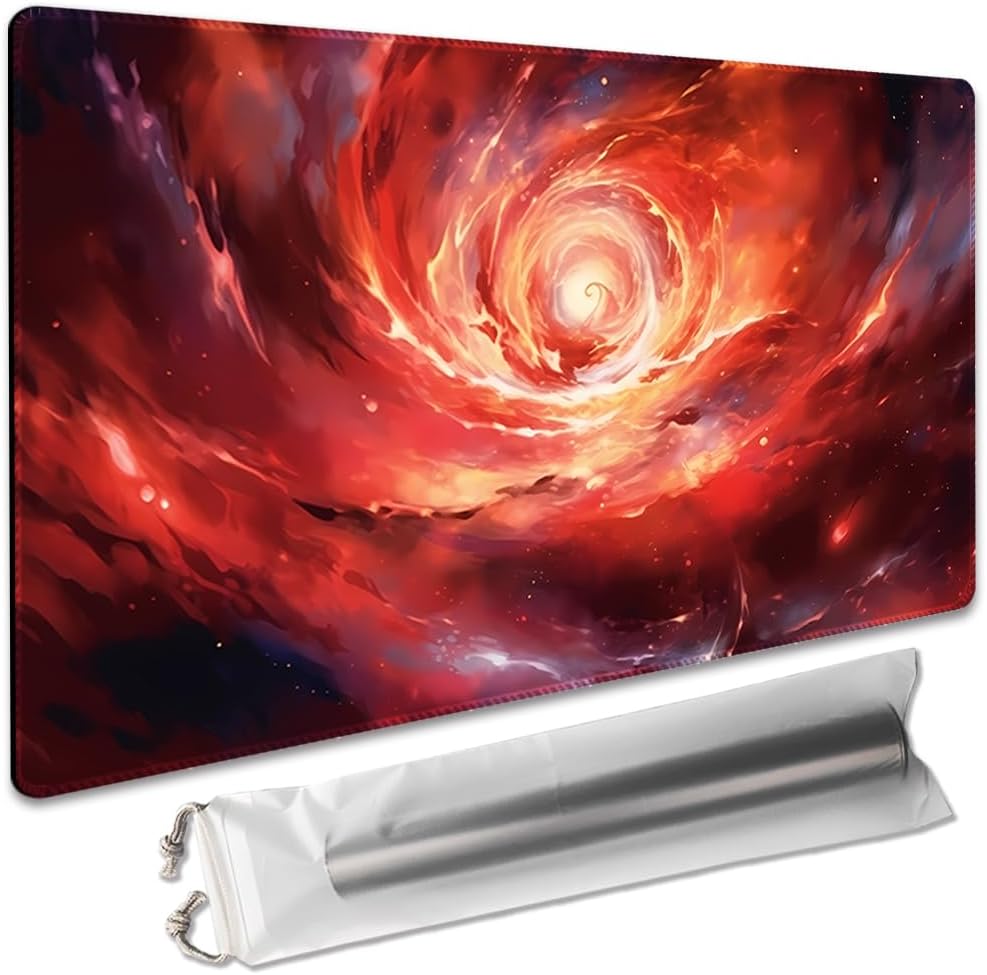 Board Game 14x24in MTG Playmat Compatible for OCG CCG RPG TCG Playmats (Passionate Flame)