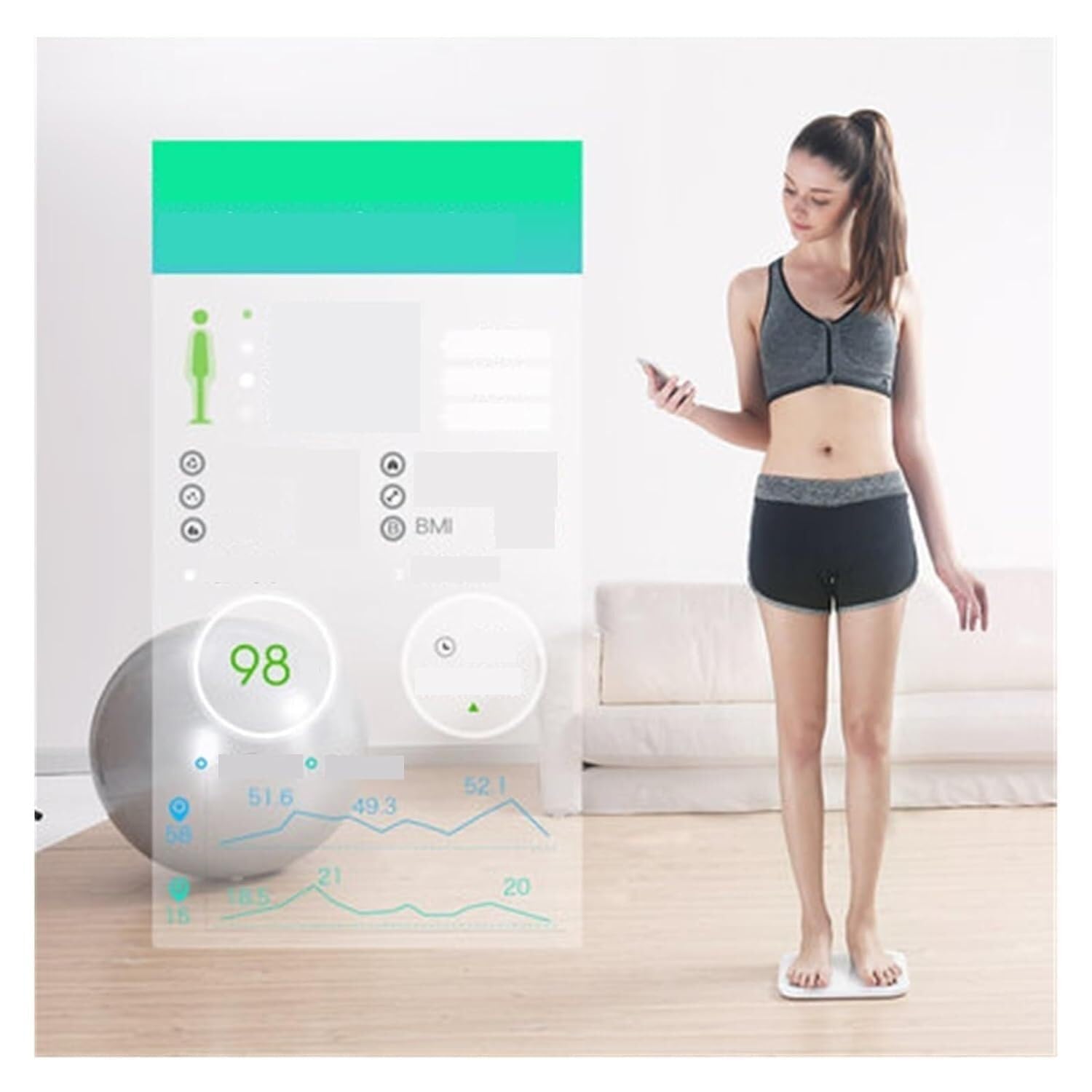 Body Fat Scale, Waga Łazienkowa Ze Szklaną Platformą, Elektroniczna Waga Do Ważenia, Wielofunkcyjna Waga Do Pomiaru Tkanki Tłuszczowej Body Weight Bathroom Scales