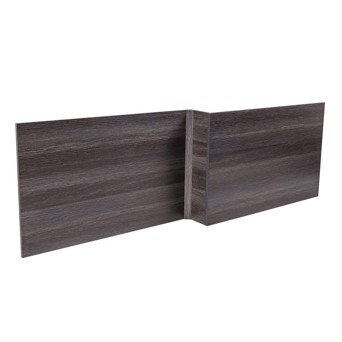 1700mm L Shape Calm Grey Effect Shower Bath Front Panel