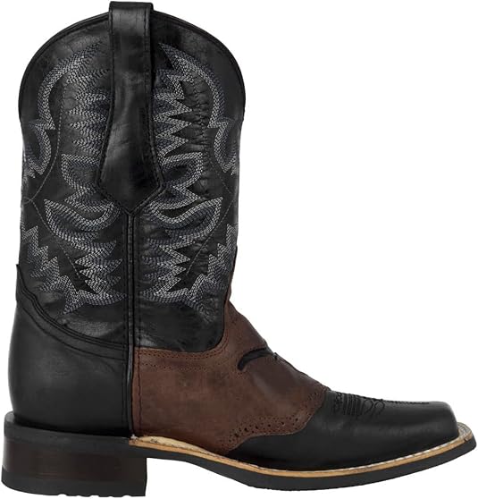Amazon.com | Texas Legacy Mens Black Western Leather Cowboy