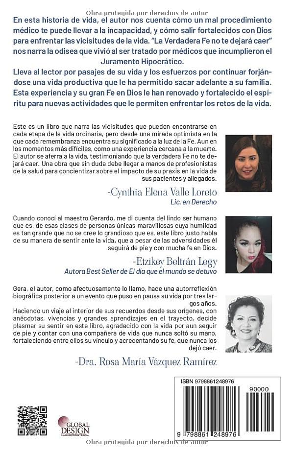 Vista 2 de La Verdadera fe no te Dejará Caer Esperanza de Vida (Spanish Edition)