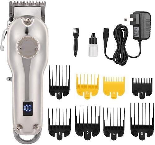 Miniatura 9 de Recortadora de pelo eléctrico profesional cortadora de pelo máquina de corte de peluquería herramienta de aseo kit de aceite cabeza tijeras -US Plug