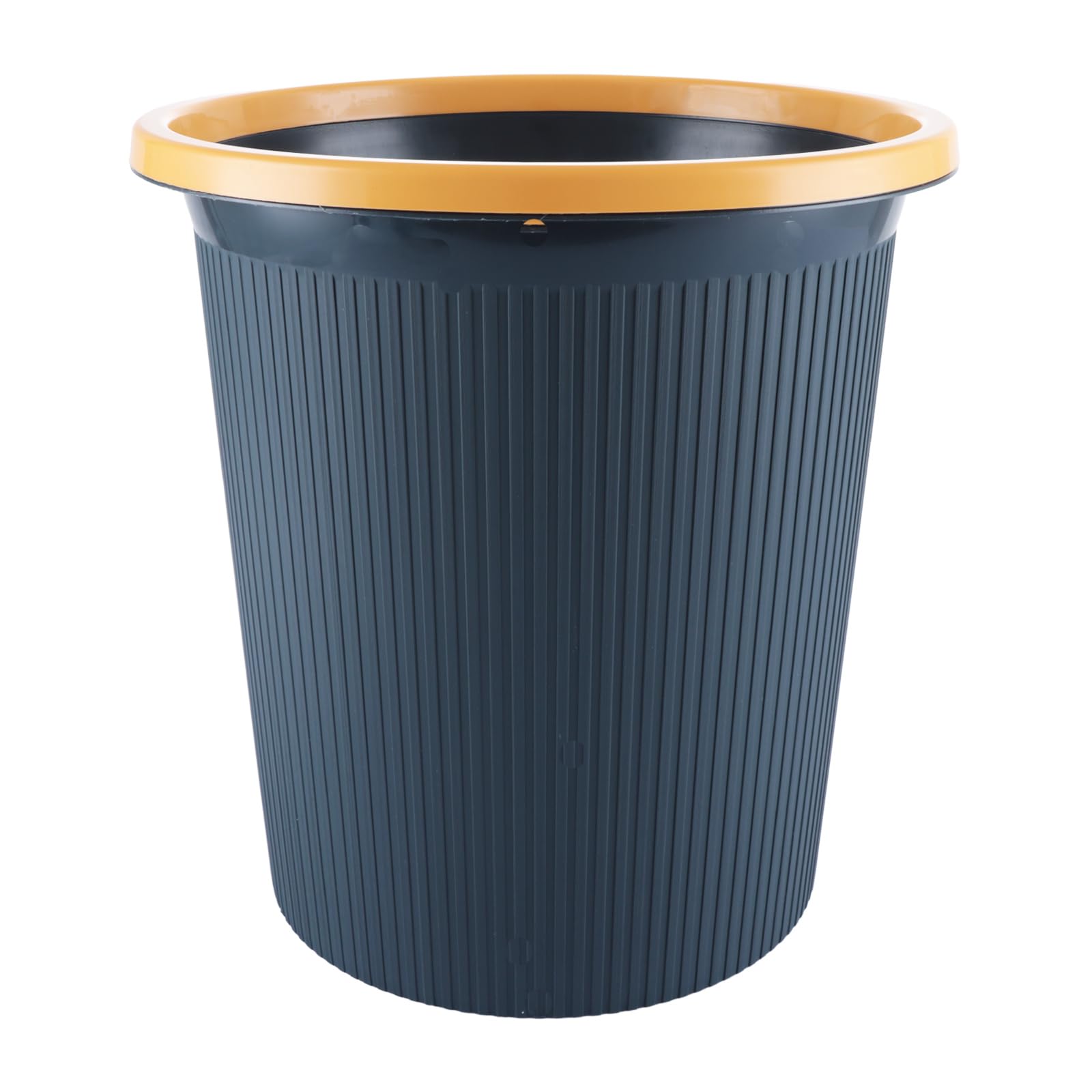 ASelected 16L Plastic Waste Paper Basket Blue Round Small Trash Can Wastebasket