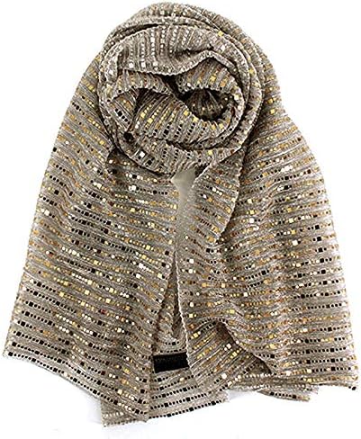 YAOSEN Women Gold Glitter Hijab Muslim Head Wrap Long Scarf (Glitter-Gold) - Image 5
