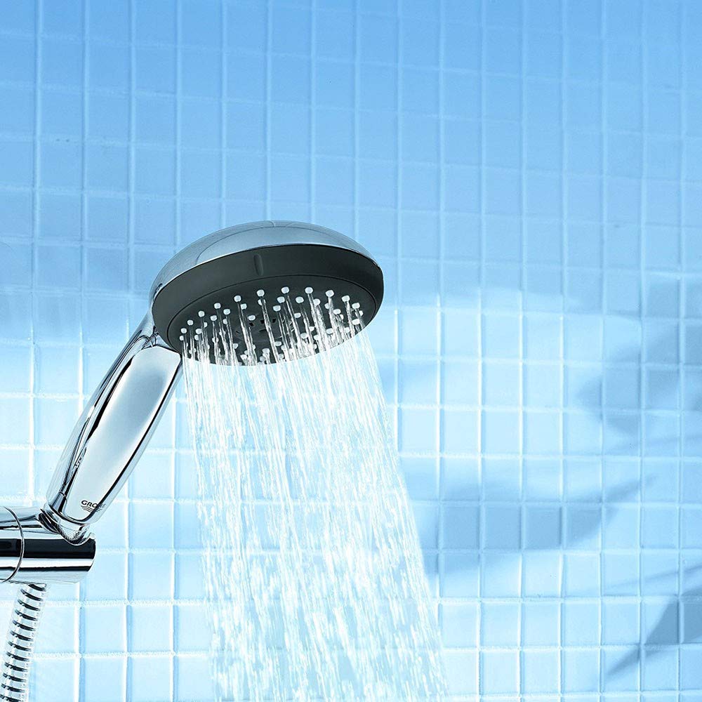 Grohe 27953000 Vitalio Start Manopola Doccia, 3 Getti, Tecnologia EcoJoy, Cromo, Diametro 100 mm