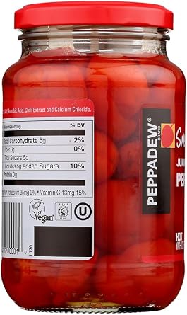 Peppadew Whole Piquante Peppers Sweet Hot (400g) - Pack of 6