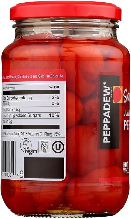 Peppadew Whole Piquante Peppers Sweet Hot (400g) - Pack of 6