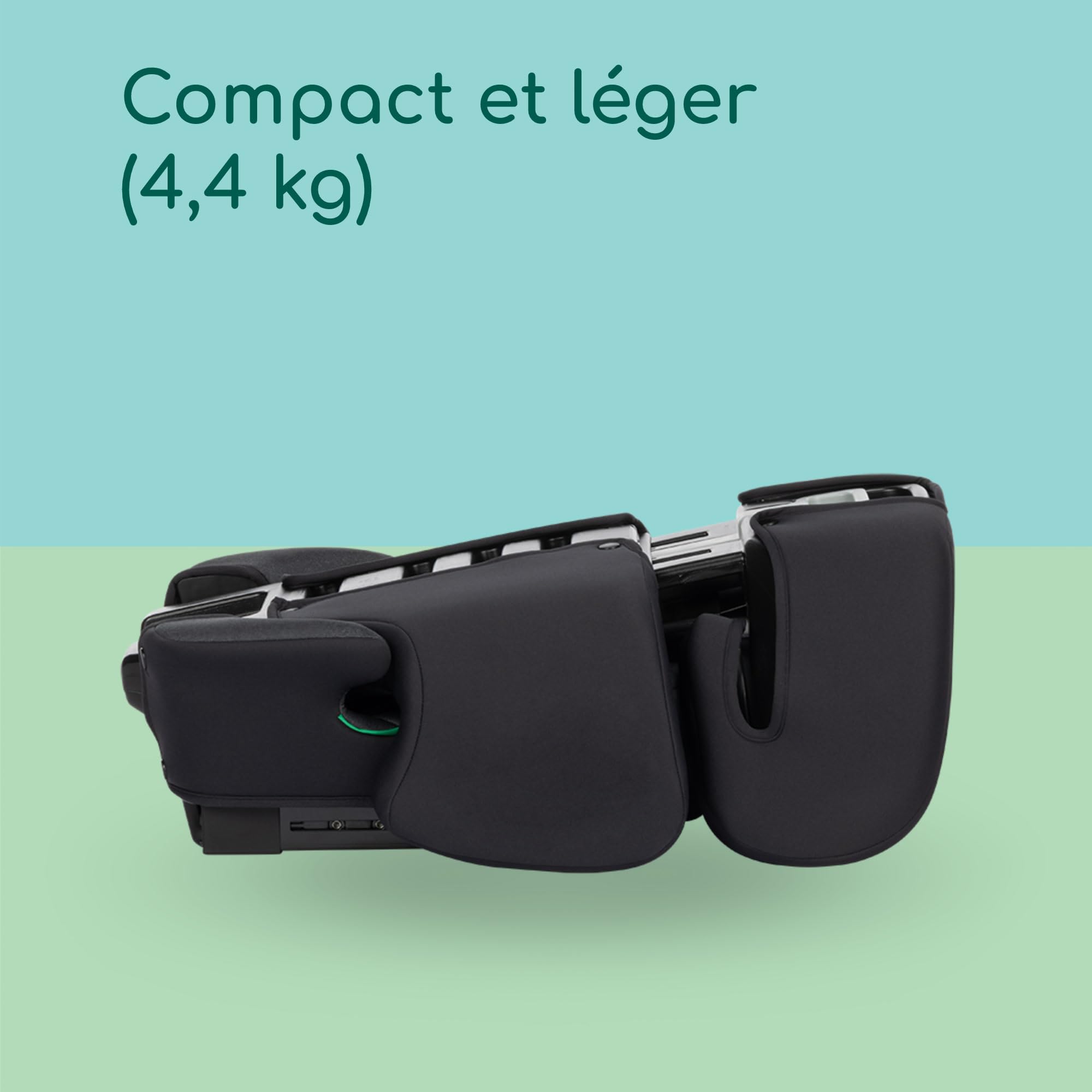 Bebeconfort RoadFix i-Size, Siège Auto Rehausseur à Dossier, 3,5-12 ans (100-150cm), Siège Auto ISOFIX, Pliable, Léger (4,4 kg), 14 Positions d'Appui-tête, Siège Rembourré, Tinted Black