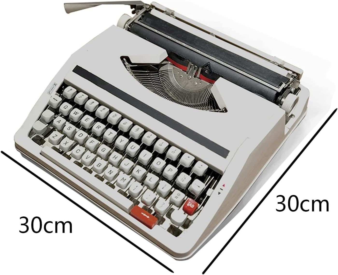 Przenośna maszyna do pisania ręcznego – klasyczna maszyna retro do wyraźnego pisania, elastyczne przyciski, tradycyjny design, w zestawie etui