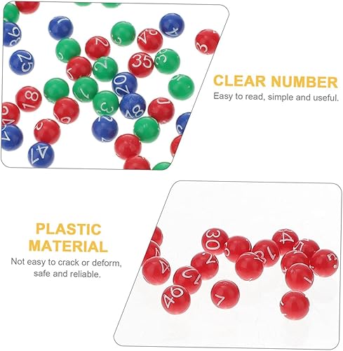 Miniatura 2 de Toyvian 6 paquetes de bolas de lotería de plástico numeradas bolas de pong coloridas bolas de bingo pong, bolas de caca de bingo peculiar juegos de