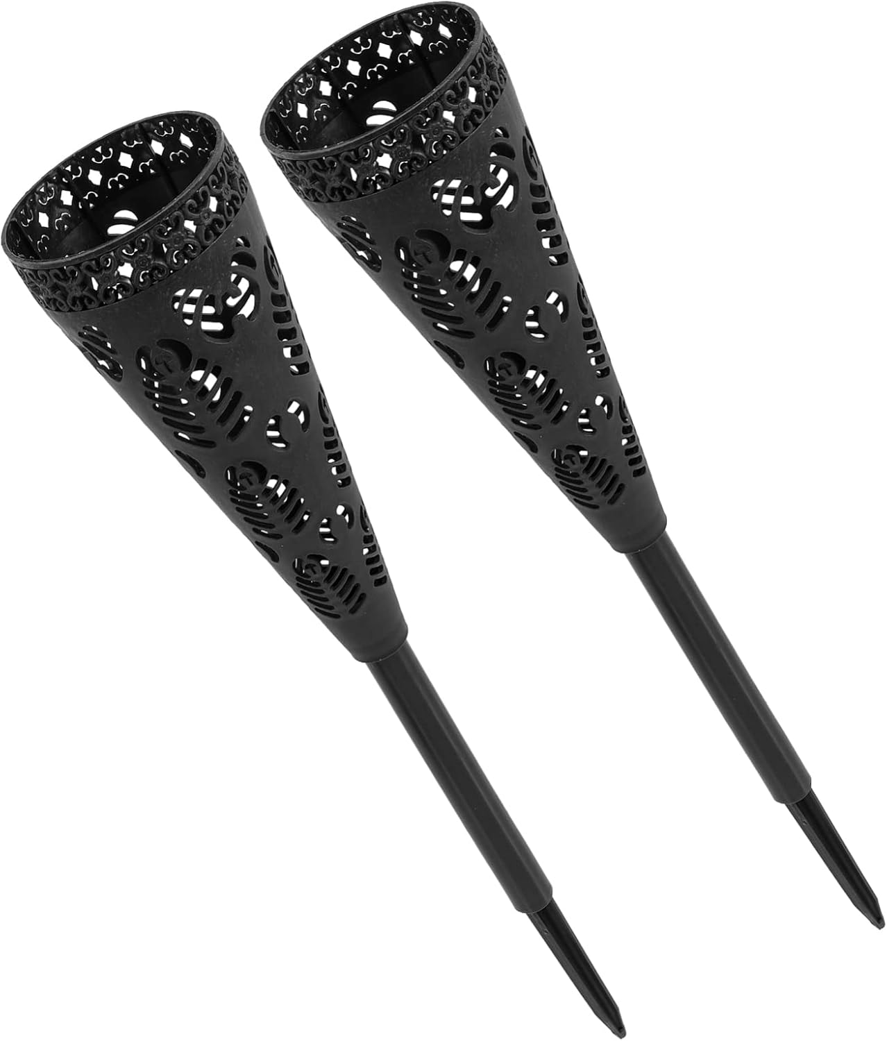 Happyyami Outdoor Solar Lights 2pcs Cemetery Grave Cone