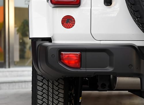 Miniatura 2 de Emblema de letras 4 x 4, insignia 3D de metal con diseño de águila compatible con Jeep Wrangler Cherokee y varios autos (rojo águila)