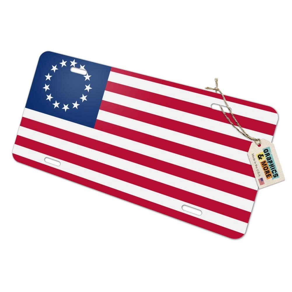 GRAPHICS & MORE Betsy Ross 1776 American Flag Novelty Metal Vanity Tag License Plate