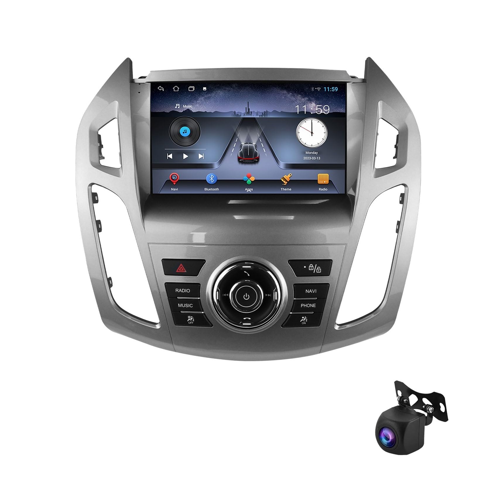 Autoradio 9 Pollici Double Din Con CarPlay Android 14 - Per Ford Transit Connect 2013-2018 - Foto 6