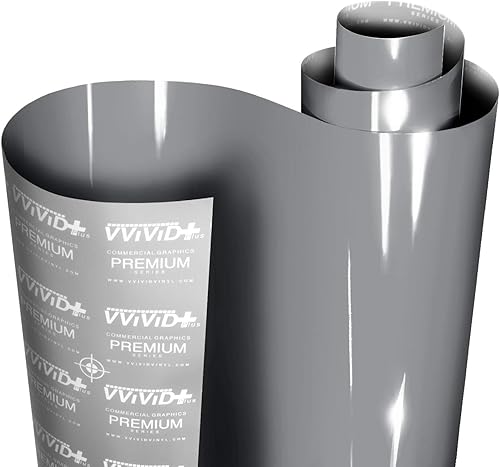 VViViD+ Rollo de película de repuesto de vinilo de color gris oscuro nardo con nanotecnología de liberación de aire, revestimiento protector
