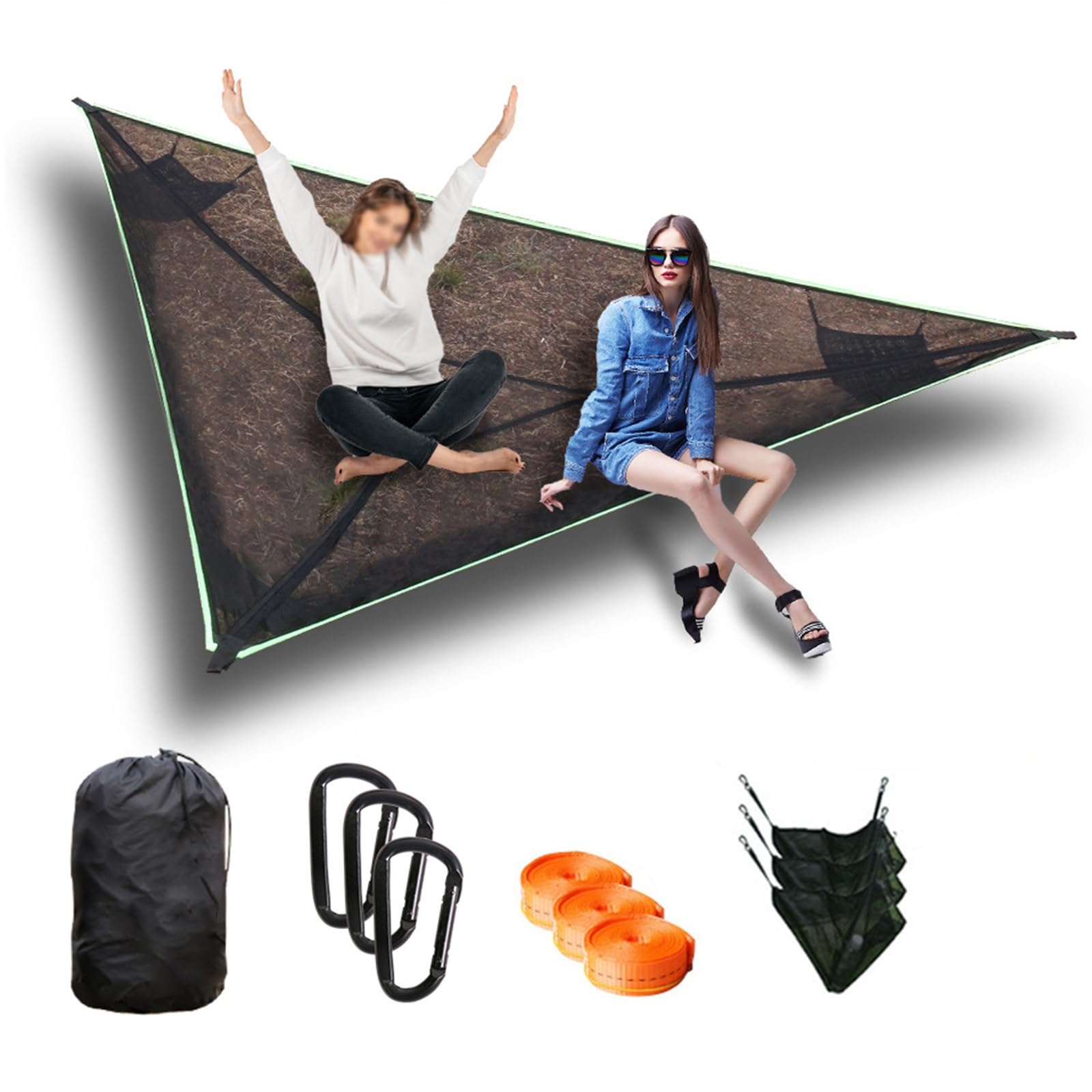13FT Triangle Hammock, 600LBS Camping Hammock with Straps Storage Bag