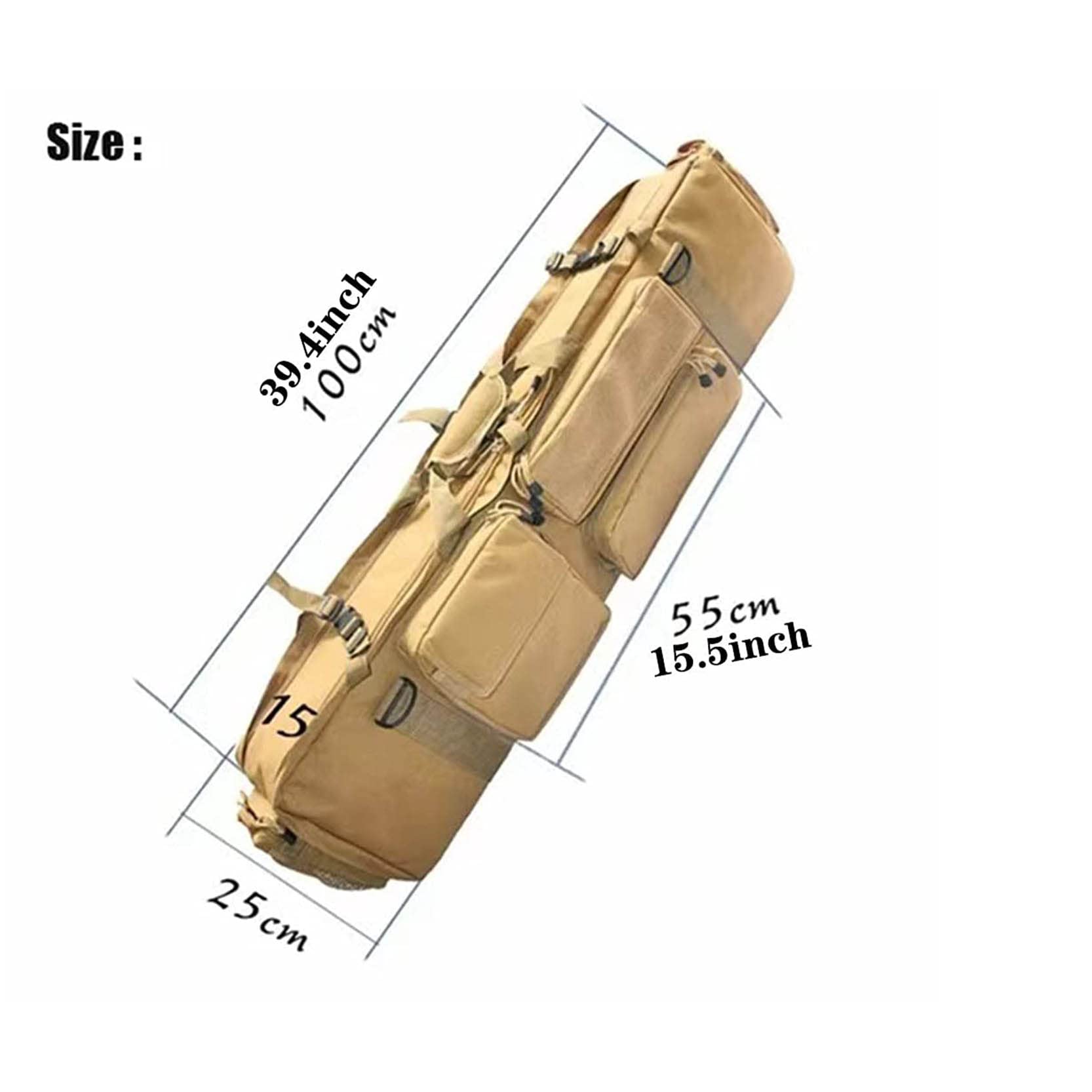 Rifle Bolsa, Airsoft Caza Pistola Funda, Gran Capacidad con Correa de Nylon Táctica Heavy Slip Carrying Dual Rifle Case Bolsa para Caña de Pescar Escopeta Carry