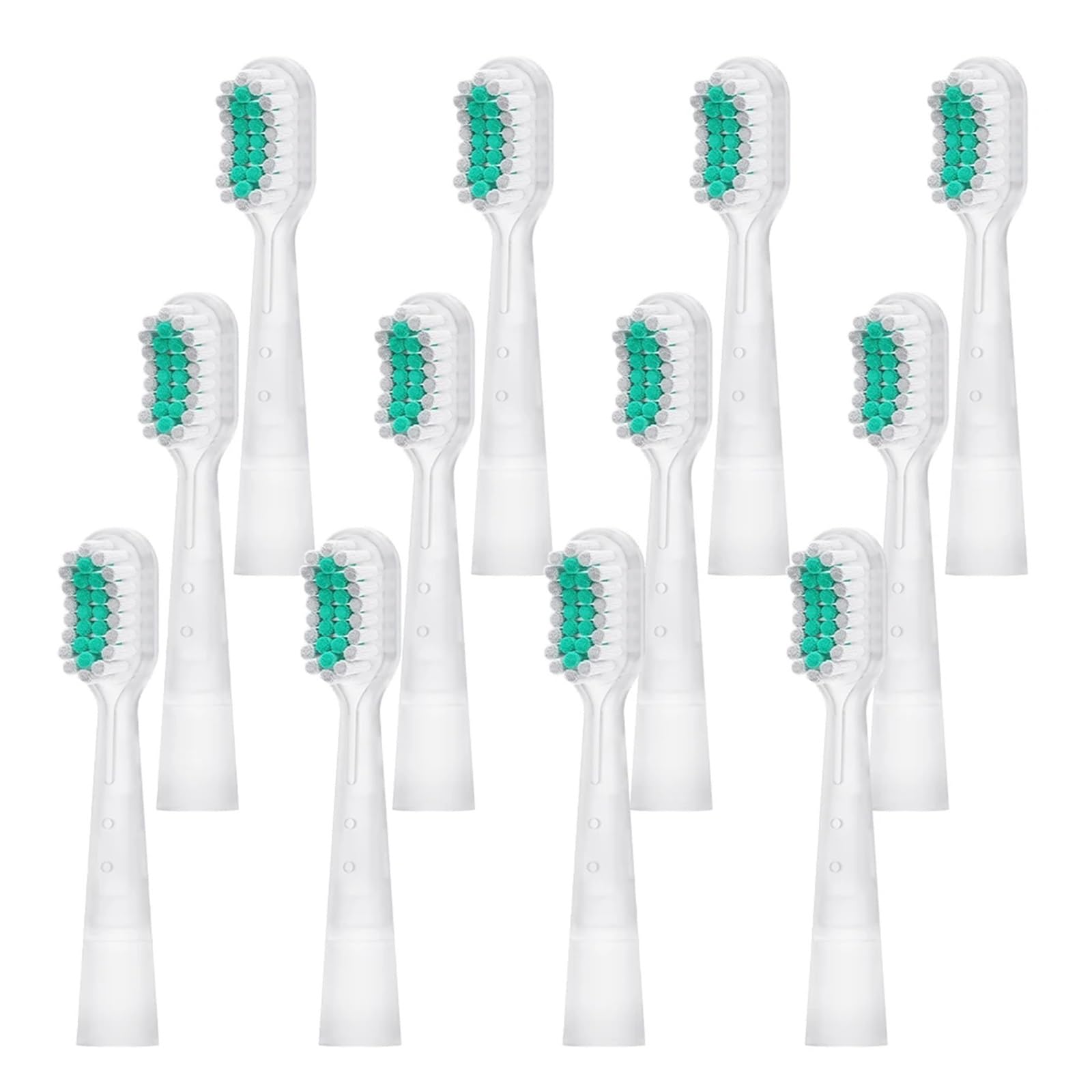 2/4/8/12 pezzi compatibili con testine di ricambio for spazzolino elettrico Oral B, oscillazione e vibrazione, testina for 1000 100(Clear-12 Pcs)