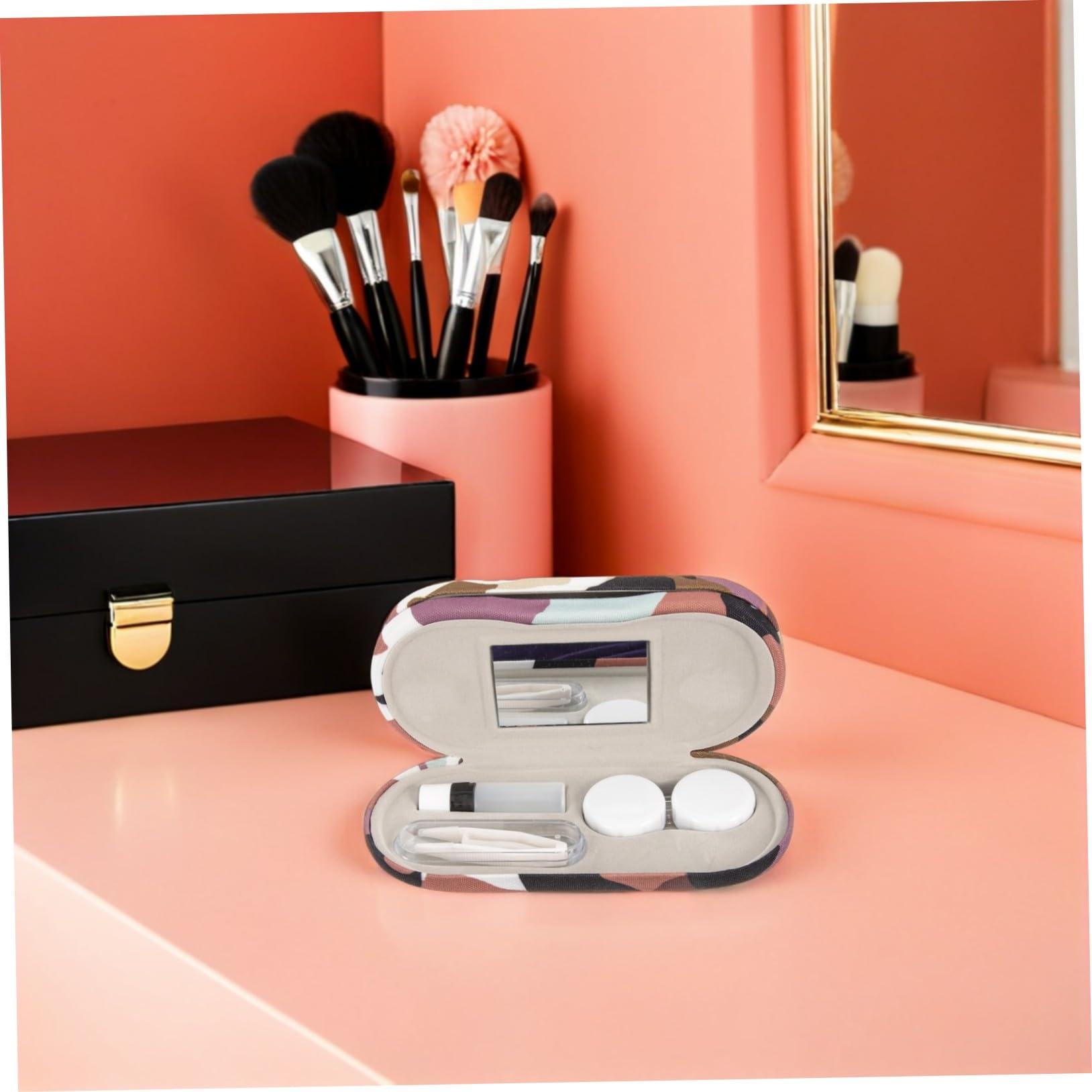 Homoyoyo Lot De 2 Étuis À Lunettes Portables Et Rigides Étuis À Lunettes À Double Usage À Unisexes À De Voyage À Doubles