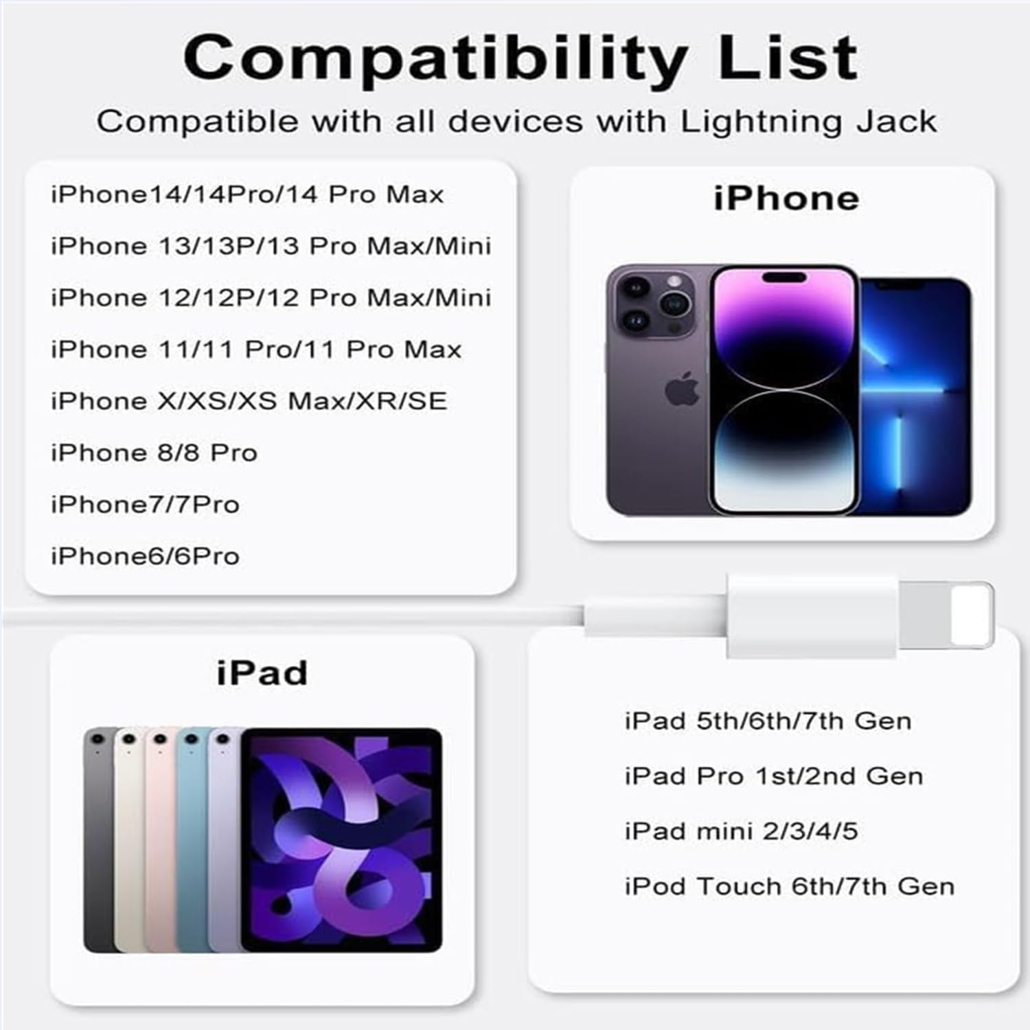Auriculares con Cable para iPhone , Auriculares In-Ear Lightning con Micrófono y Control de Volumen, Sonido Estéreo HiFi Antirruido, Compatibles con iPhone 14/14 Pro/13/12/11/XR/XS/X/8/7/SE iOS — view 3