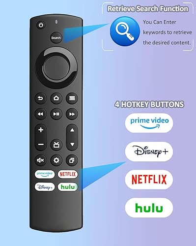 Miniatura 6 de Paquete de 2 controles remotos de repuesto para todos los televisores Insignia TVToshibaTVPioneer TV, AMZ Omni TV4-Series Smart TV, Hisense TV, con