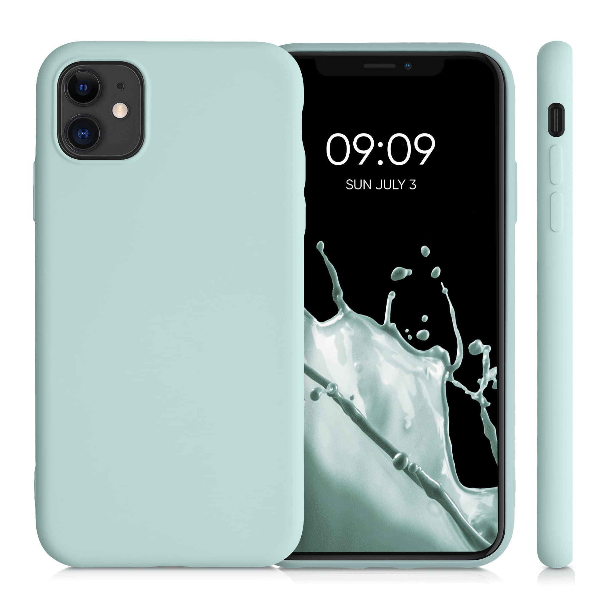 kwmobile Cover per Samsung Galaxy S9 Custodia - Back Case per Smartphone in Silicone TPU - Protezione Gommata - menta freddo