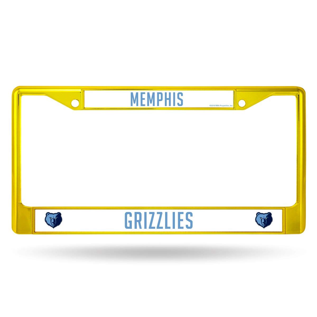 Rico Industries Standard Chrome License Plate Frame, Memphis Grizzlies