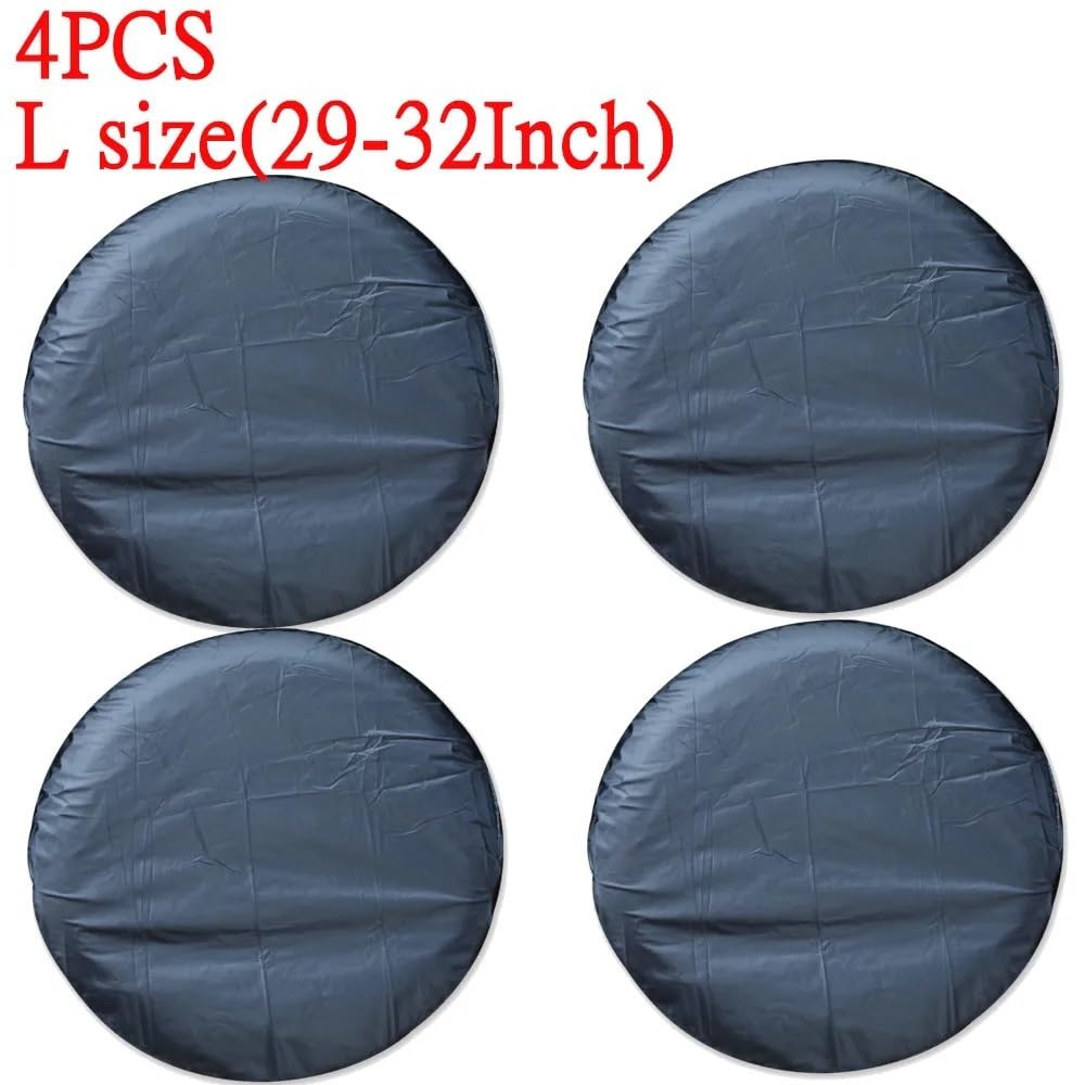 Duże pokrowce na opony Pokrowce na opony Pokrowce na opony samochodowe Torba do przechowywania opon samochodowych Osłona kół pojazdu do samochodów ciężarowych RV SUV Car Camper(4PCS Black-L)