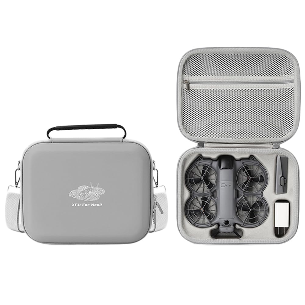 Tragetasche für DJI Neo 2, tragbare Hartschalen-Aufbewahrungstasche für DJI Neo 2 Drohne mit wasserabweisendem Design, stoßfeste Schutzhülle für Drohnenzubehör