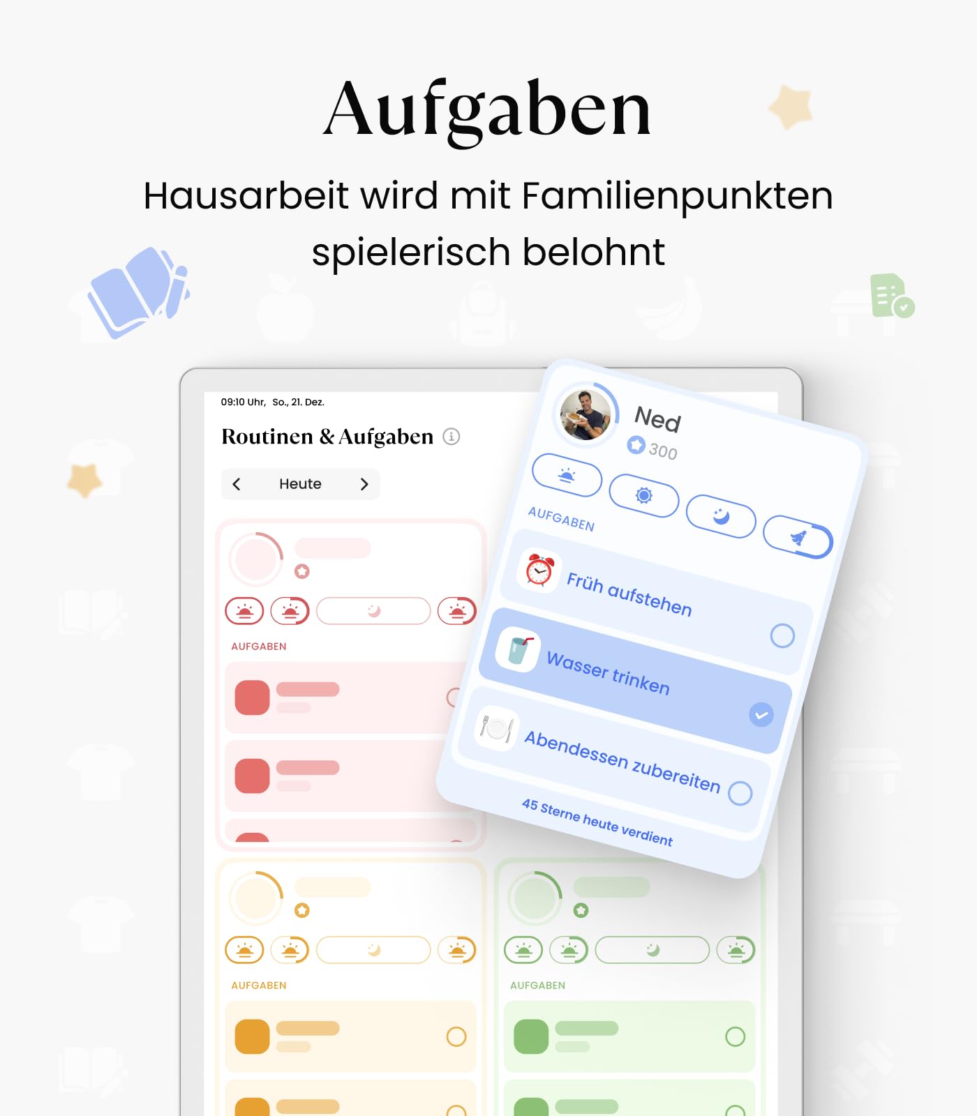 Cozyla Calendar Plus Go: 32" Mobiler Digitaler Kalender mit Akku & Rollen | Google Play Store, Anpassbares Dashboard, Sprachassistent, Echtzeit Kalender-Sync, Aufgaben & Belohnungen, Essensplanung