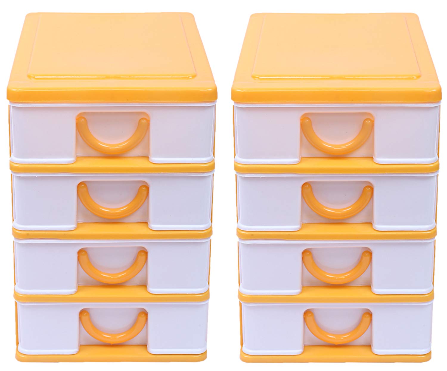 Kuber Industries Plastic 2 Pieces Four Layer Drawer Storage Cabinet Box (Yellow)-CTKTC25090 (B07YY4SMZR) Amazon Price History, Amazon Price Tracker