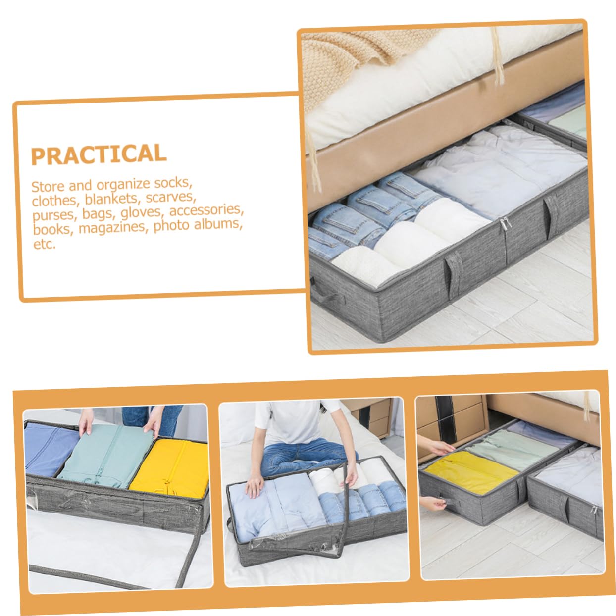 ULTECHNOVO Contenitori Organizzativi Pieghevoli Per Vestiti Piumoni Coperte Scatole Portaoggetti Per Guardaroba Organizer Per Camera Da e Scatole