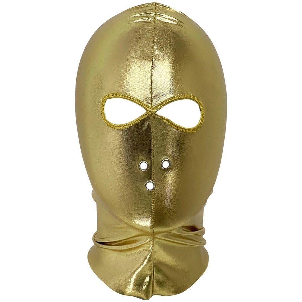 Sslvya Leather Head Hood Mask Funny Headgear Full Face Mask for Halloween Christmas Carnival Party Cosplay Headwear